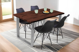 #nussbaumfarben #140x80 #u-gestellsilber