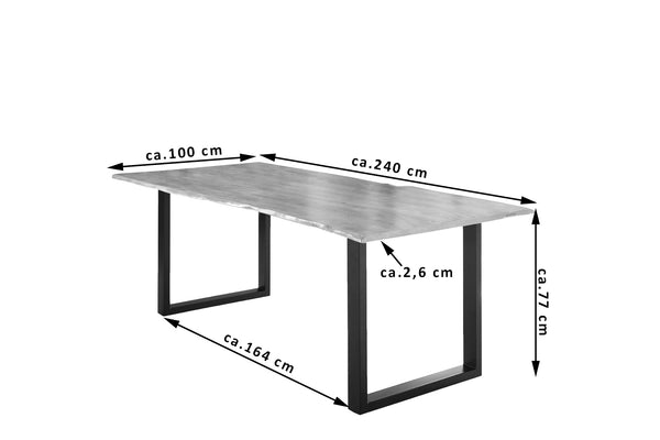 #naturfarben #240x100 #u-gestellschwarz