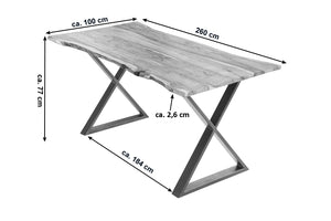 #naturfarben #260x100 #x-gestelledelstahl