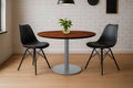 #akazienussbaumfarben #100x100 #säulen-gestellrundsilber
