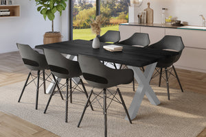 #holzgrau-optik #220x100 #x-gestellsilber