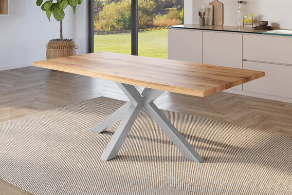 #holzwildeiche-optik #180x90 #spider-gestellsilber