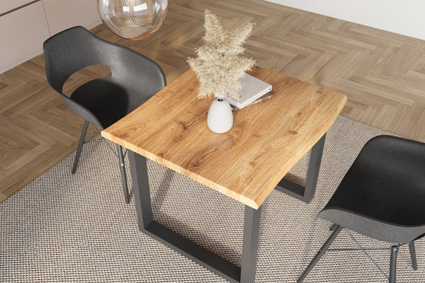 #holzwildeiche-optik #80x80 #u-gestellschwarz