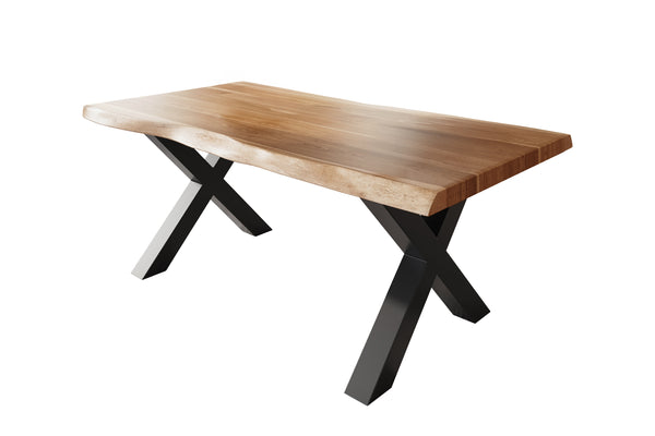 #akazienaturfarben #180x90 #x-gestellschwarz