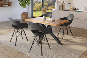 #holzwildeiche-optik #120x80 #spider-gestellschwarz