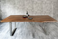 #akazienussbaumfarben #240x100 #u-gestellsilber
