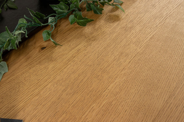 #eichenaturfarbengeölt #90x90 #säulen-gestelleckigschwarz