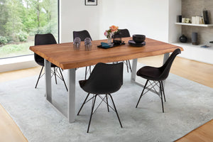 #naturfarben #160(260)x90 #u-gestellsilber