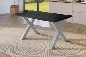 #holzgrau-optik #160x85 #x-gestellsilber