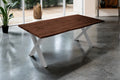 #nussbaumfarben #200x100 #x-gestellsilber