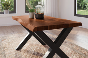 #akazienussbaumfarben #120x80 #x-gestellschwarz