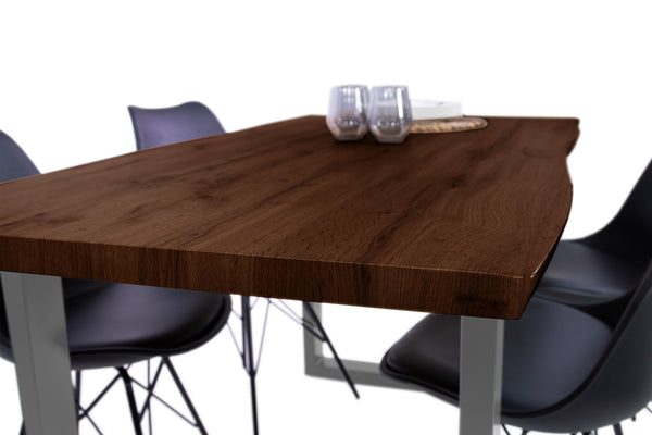 #nussbaumfarben #160x85 #u-gestellsilber