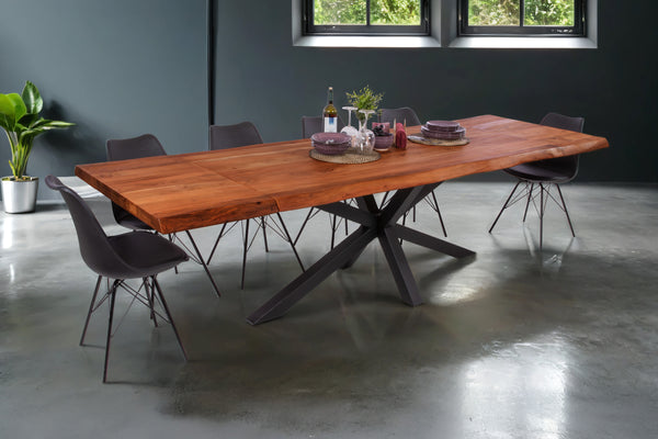#nussbaumfarben #140(220)x90 #spider-gestellschwarz