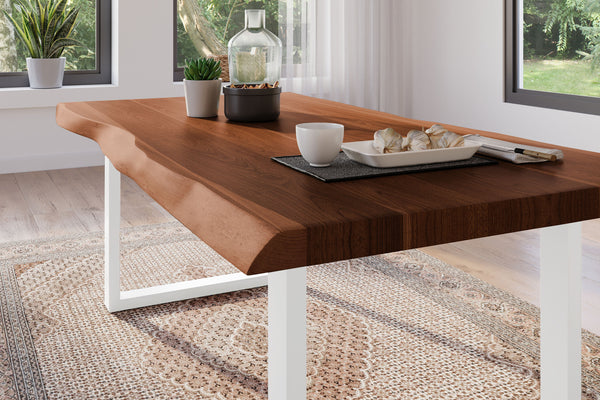 #akazienussbaumfarben #160x85 #u-gestellweiß