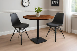 #akazienussbaumfarben #90x90 #säulen-gestelleckigschwarz