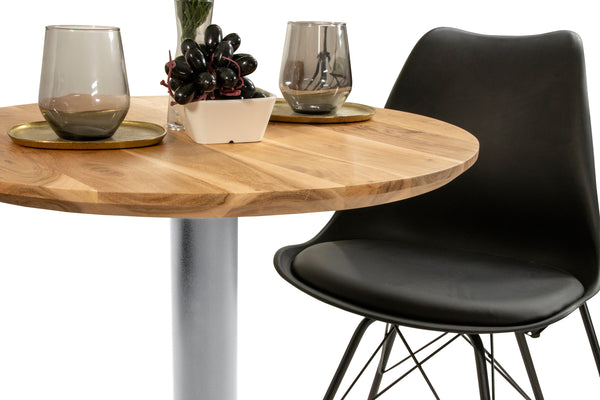 #akazienaturfarben #60x60 #säulen-gestelleckigsilber