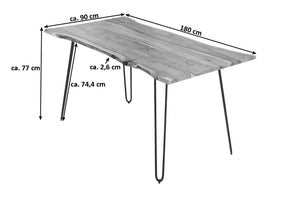 #nussbaumfarben #180x90 #hairpin-gestellsilber