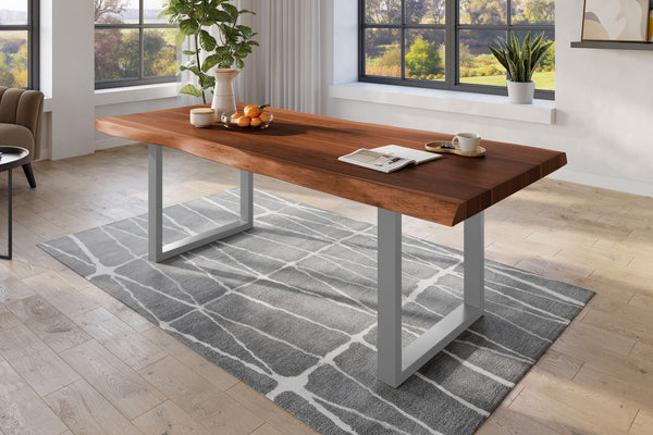 #nussbaumfarben #240x110 #u-gestellsilber