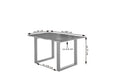#nussbaumfarben #180x90 #u-gestellsilber