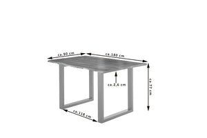 #nussbaumfarben #180x90 #u-gestellsilber