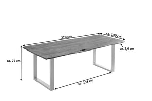 #nougatfarben #220x100 #u-gestellsilber