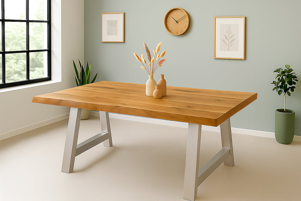 #naturfarben #220x100 #a-gestellsilber
