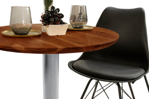 #akazienussbaumfarben #60x60 #säulen-gestelleckigsilber