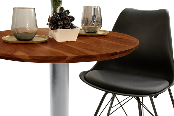 #akazienussbaumfarben #60x60 #säulen-gestelleckigsilber