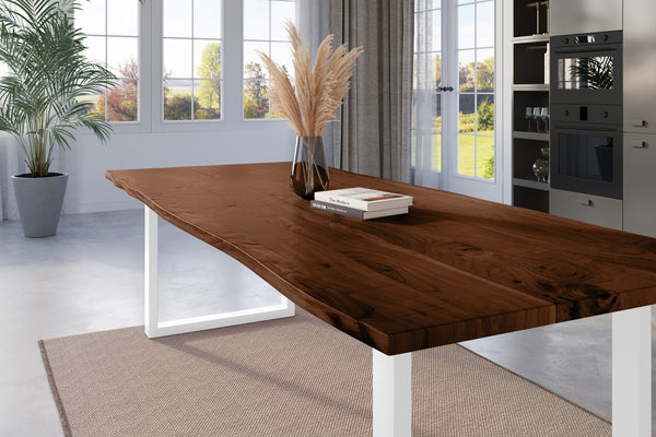#nussbaumfarben #240x100 #u-gestellweiß