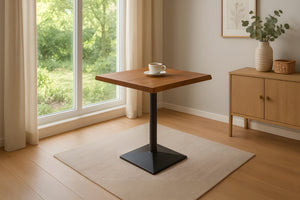 #akazienussbaumfarben #70x70 #säulen-gestelleckigschwarz