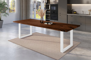 #nussbaumfarben #260x100 #u-gestellweiß