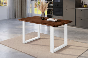#nussbaumfarben #160x85 #u-gestellweiß