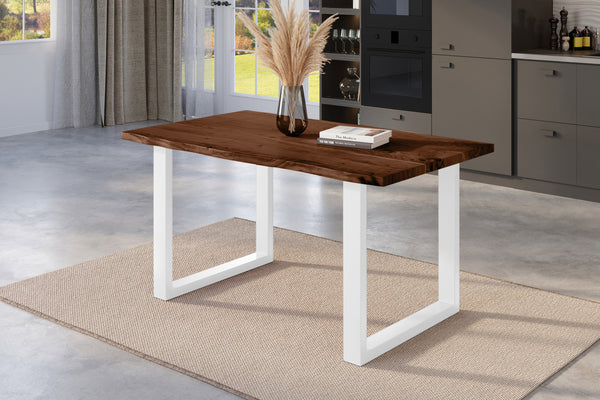 #nussbaumfarben #160x85 #u-gestellweiß