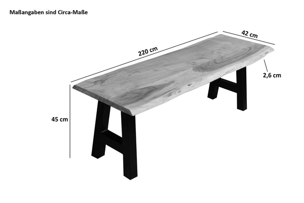 #nussbaumfarben #220cm #a-gestellschwarz