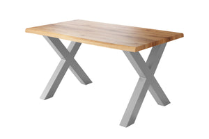 #holzwildeiche-optik #160x85 #x-gestellsilber