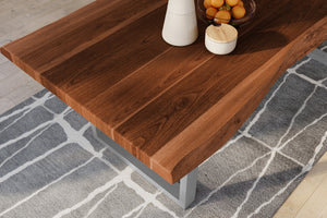 #nussbaumfarben #240x110 #u-gestellsilber
