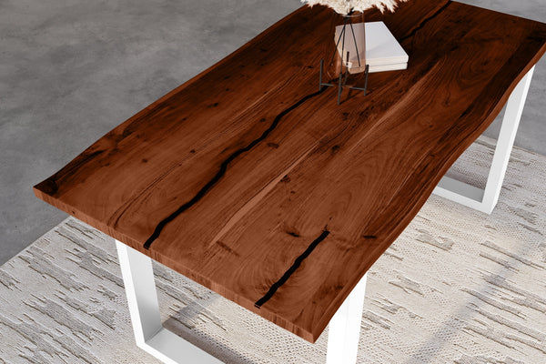 #nussbaumfarben #140x80 #u-gestellweiß