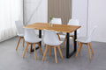 #holzwildeichen-optik #180x90 #schalenstuhlweiß