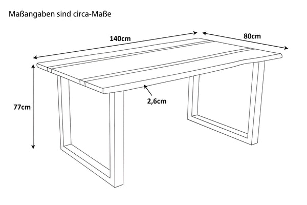 #140x80 #u-gestellschwarz