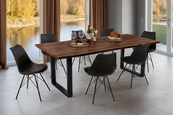 #nussbaumfarben #220x100 #u-gestellschwarz