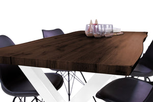#nussbaumfarben #160x85 #x-gestellweiß
