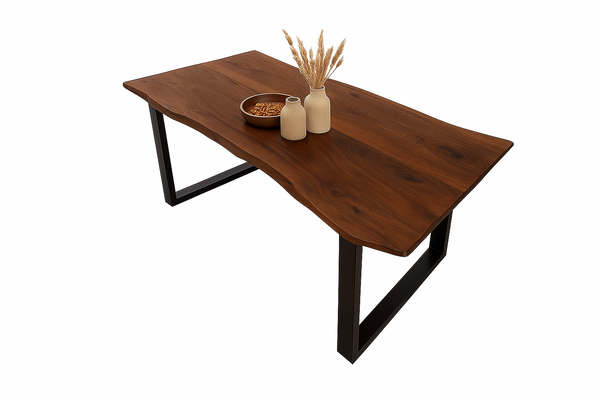 #nussbaumfarben #180x90 #u-gestellschwarz