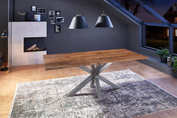 #nussbaumfarben #200x100 #spider-gestellsilber