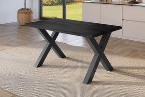 #holzgrau-optik #140x80 #x-gestellschwarz