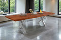 #nussbaumfarben #140(220)x90 #x-gestellsilber