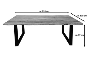 #naturfarben #220x100 #u-gestellsilber