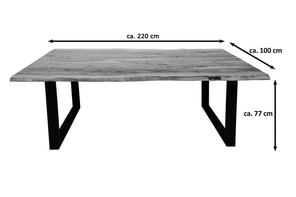 #naturfarben #220x100 #u-gestellsilber