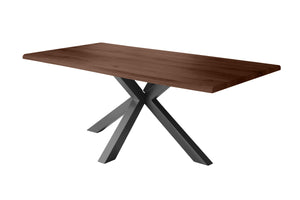 #holznussbaum-optik #220x100 #spider-gestellschwarz