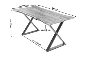 #naturfarben #240x100 #x-gestelledelstahl
