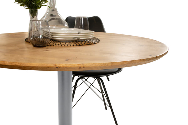 #akazienaturfarben #90x90 #säulen-gestellrundsilber
